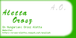 aletta orosz business card